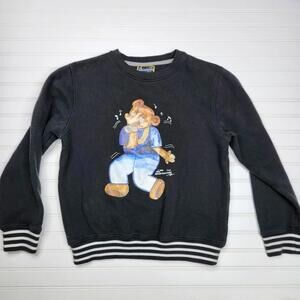 BEAR THE BEAMS Black Sweatshirt with Cool Bear Graphic